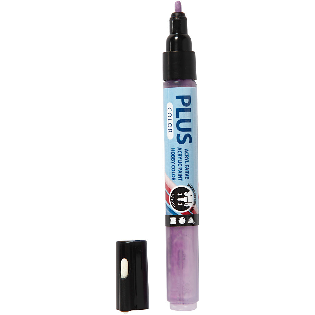 Plus color marker, l: 14,5 cm, lijndikte 1-2 mm, dark lilac, 5,5 ml, 1 stuk