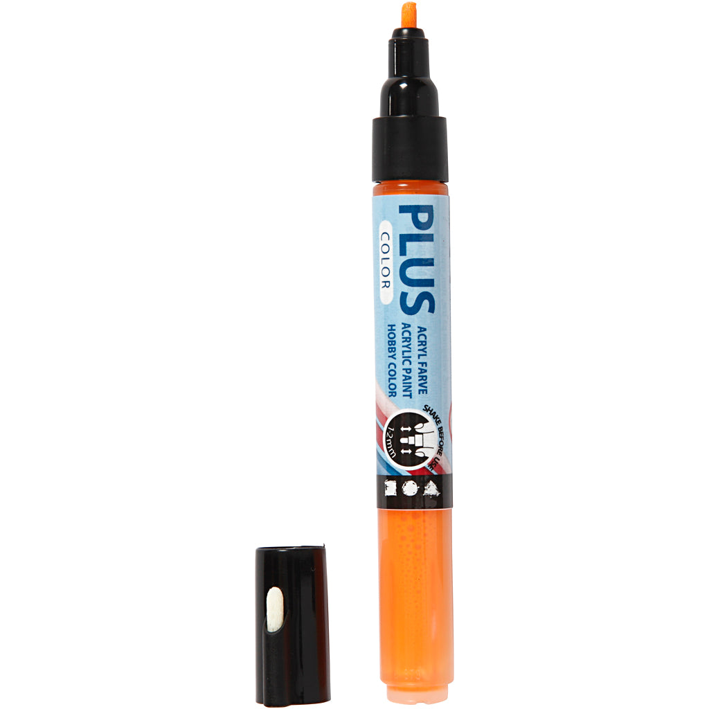 Plus color marker, l: 14.5 cm, line width 1-2 mm, pumpkin, 5.5 ml, 1 piece
