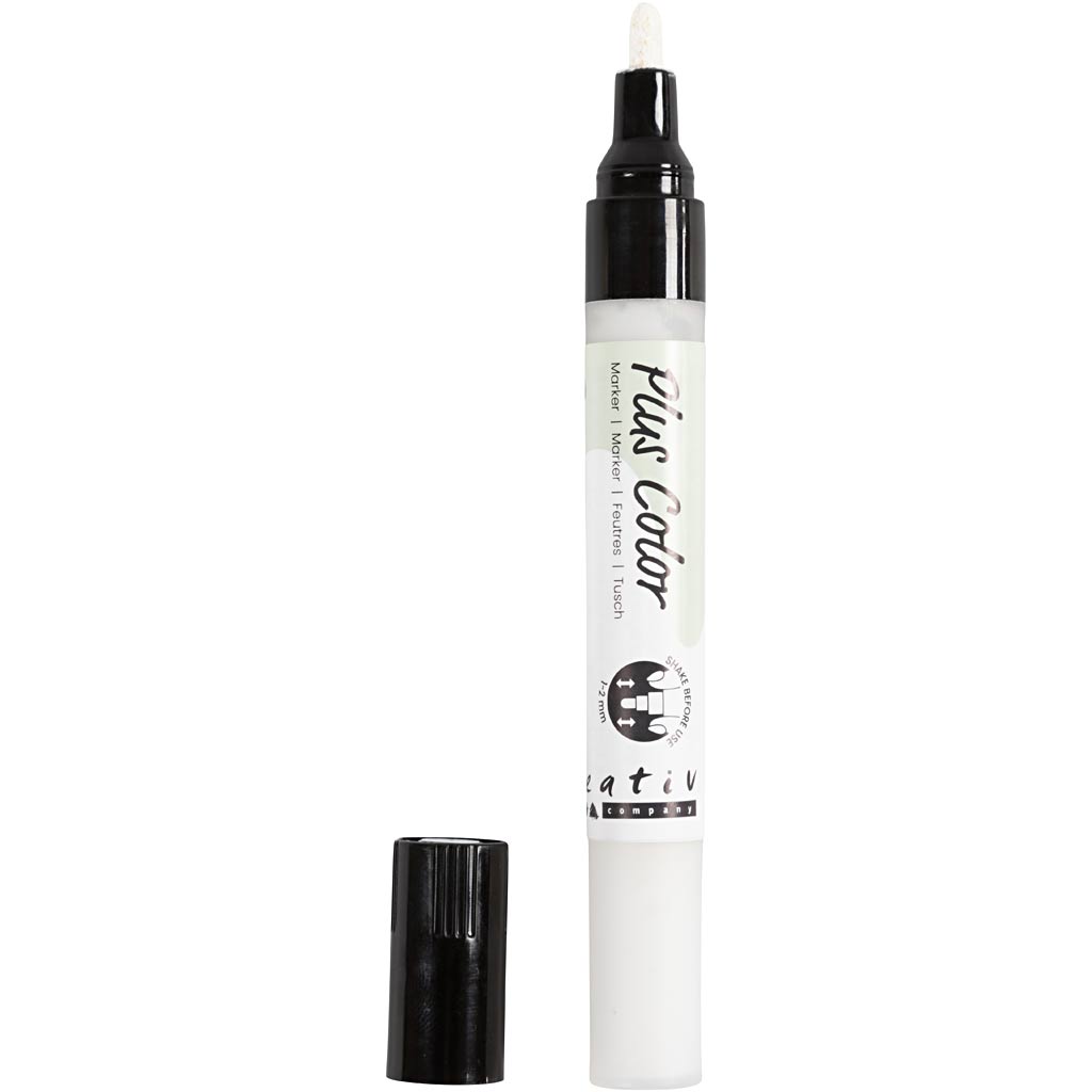 Plus color marker, l: 14.5 cm, line width 1-2 mm, off-white, 5.5 ml, 1 piece