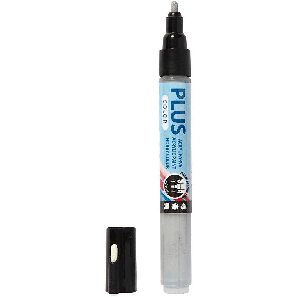 Plus color marker, l: 14.5 cm, line width 1-2 mm, rain grey, 5.5 ml, 1 piece