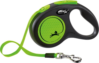 Flexi rollijn ny neonband svart grön