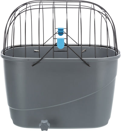 Trixie Bicycle Basket for bagage rack com cúpula de arame cinza plástico