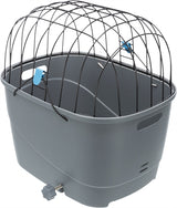 Trixie Bicycle Basket for bagage rack com cúpula de arame cinza plástico