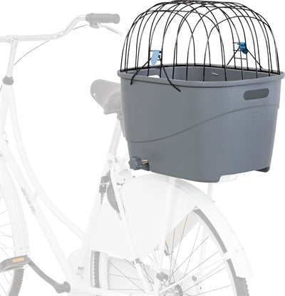 Trixie Bicycle Basket for bagage rack com cúpula de arame cinza plástico
