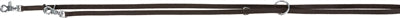 Trixie dog leash rustic adjustable fat leather dark brown