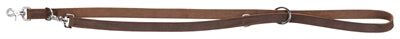 Trixie dog leash rustic adjustable fat leather dark brown