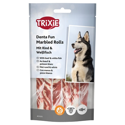 Trixie Denta Fun marmoreret oksekød tyggeruller