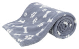 Trixie Dog Blanket Kenny Fleece Bone Gambe Blue