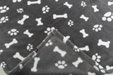 Trixie dog blanket kenny fleece bone legs gray