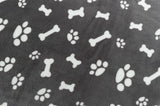 Trixie dog blanket kenny fleece bone legs gray