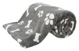 Trixie pasja odeja Kenny Fleece Bone Noge sive