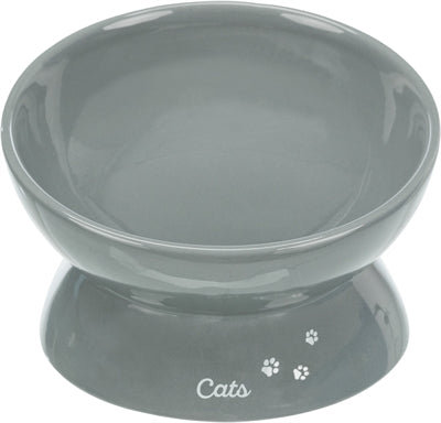 Trixie Food Bowl Cat xxl Cerâmica elevada cinza