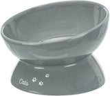 Trixie Food Bowl Cat xxl Cerâmica elevada cinza