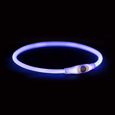 Trixie collar USB flash light luminous rechargeable TPU blue
