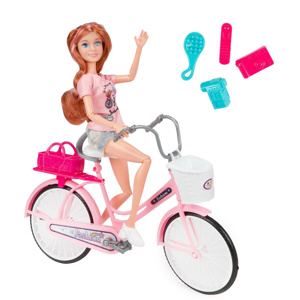 Toi Toys Lauren muñeca adolescente en bicicleta