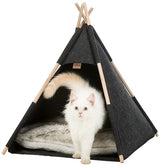 Trixie cat basket tipi felt anthracite