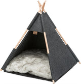 Trixie cat basket tipi felt anthracite
