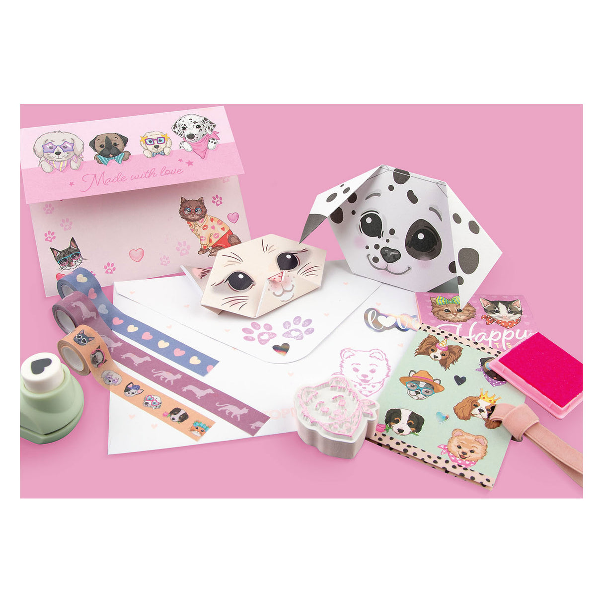 Top -Modell Liebesbrief Set Kitty und Doggy