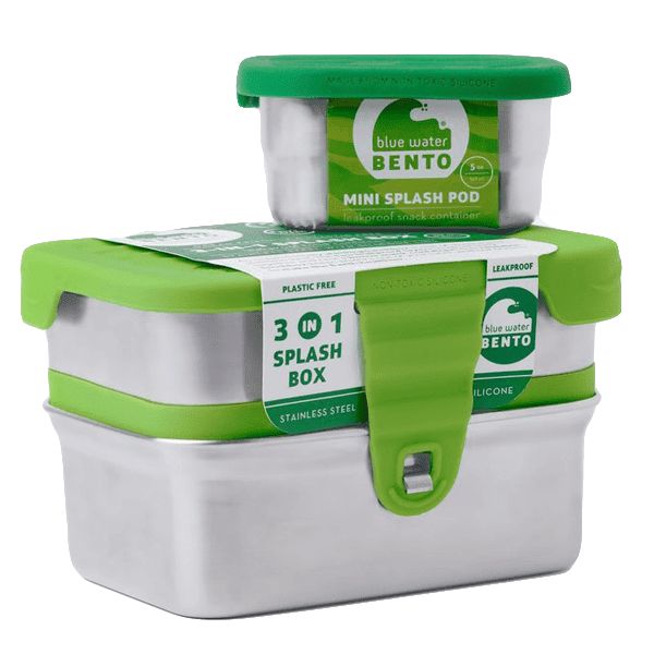Blaues Wasser Bento Lunchbox Splash Box - 3 in 1