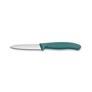 Faca de descascar Victorinox verde serrilhada 8cm