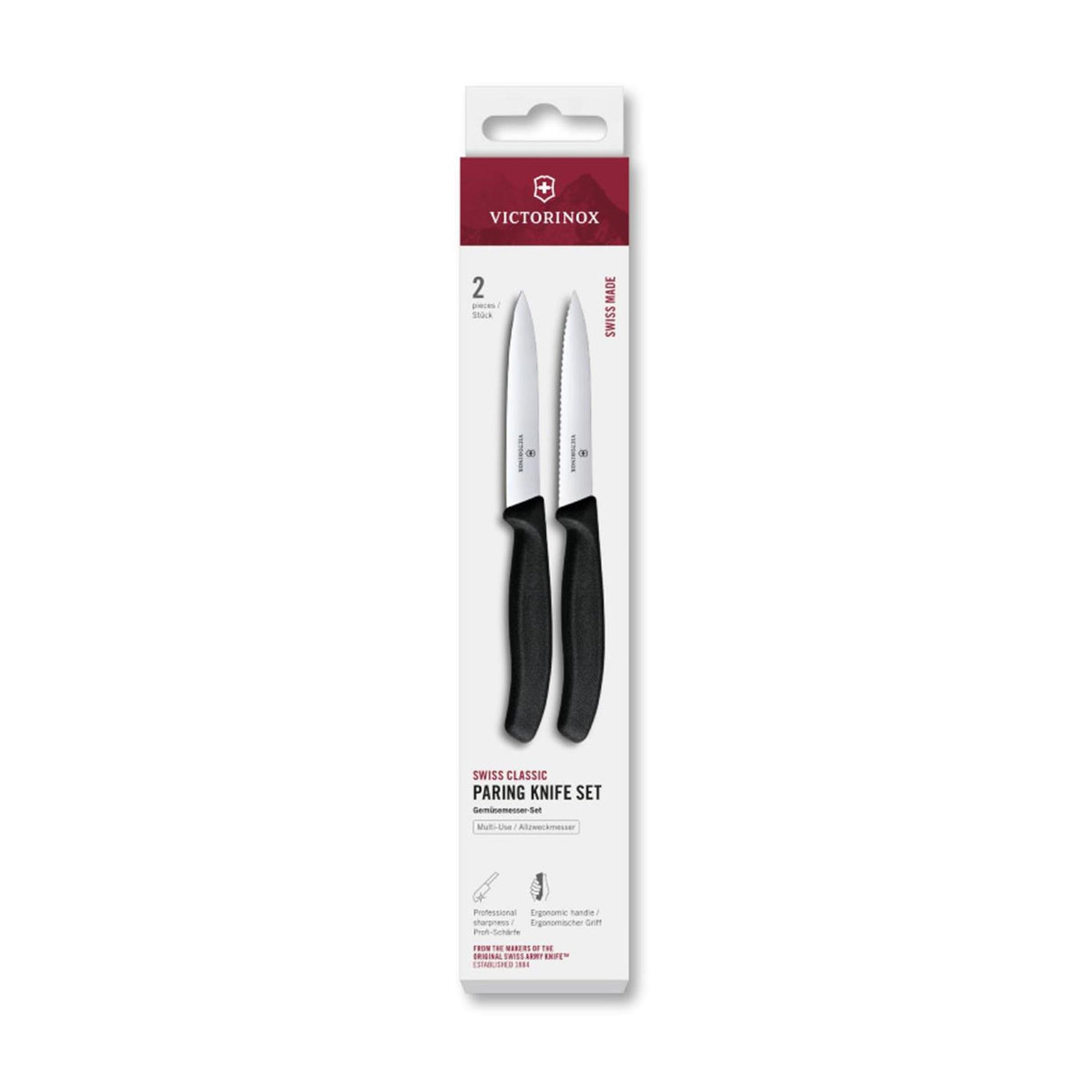 Victorinox schilmesje 2 stuks zwart 10cm