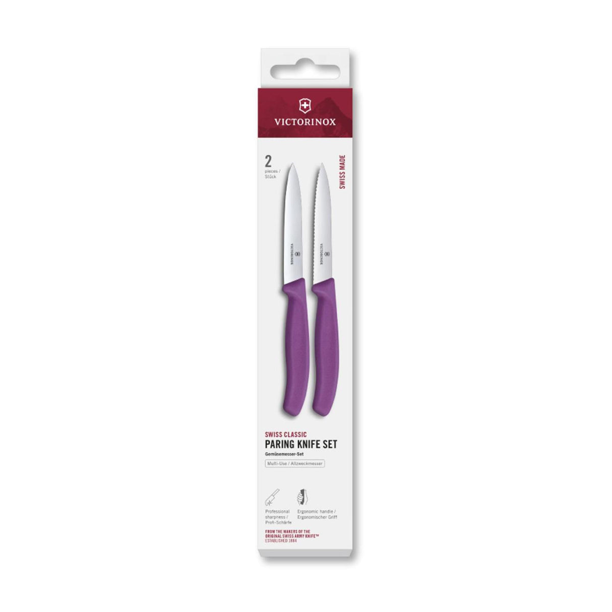 Victorinox schilmesje 2 stuks paars 10cm