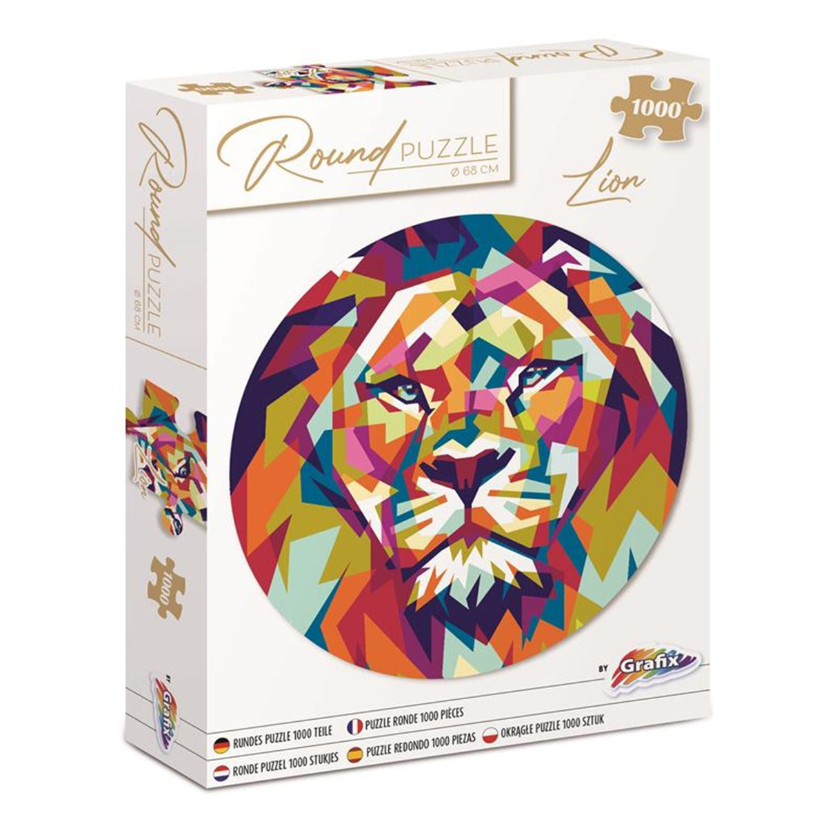 Grafix round puzzle lion 1000 pieces
