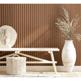 Papier peint mural nord botanica lattes en bois marron