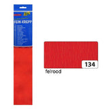Folia FO-822134 Crepe paper 50cmx2.5m shrinkage of 10 folds red