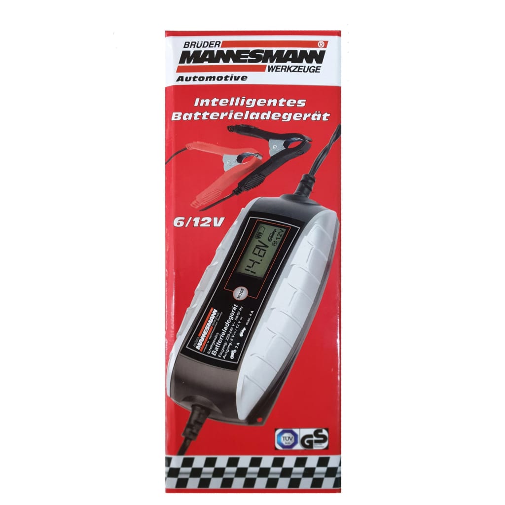 Brüder Mannesmann Brüder Mannesmann Battery Carger 6 12 V con pantalla LCD