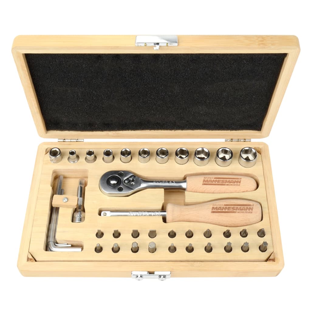 Brüder Mannesmann 41-Dart Socket Key Set Bambus