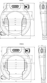 ABUS PRO AMPARO 4750X ART2 kerékpárzár, fekete