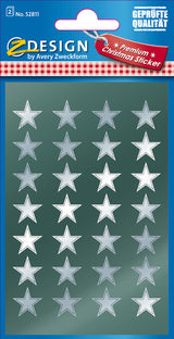 Avery AV-52811 Label Z-Design Christmas Pakje A 2 Vel Silver Stars