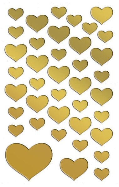Avery AV-53282 Étiquette de papier d'aluminium Z-Design Creative Pack une feuille de coeurs d'or