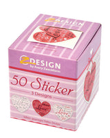 Avery av-56813 deco sticker box hearts 3 designs