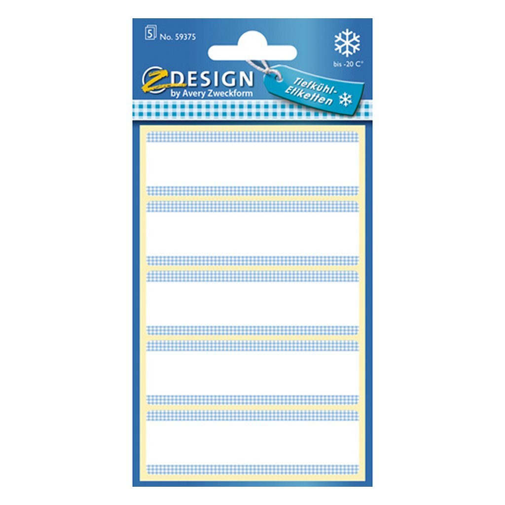 Avery Av-59375 Z-Design gefruerene Labels 76x22 mm 25 Stécker wäiss