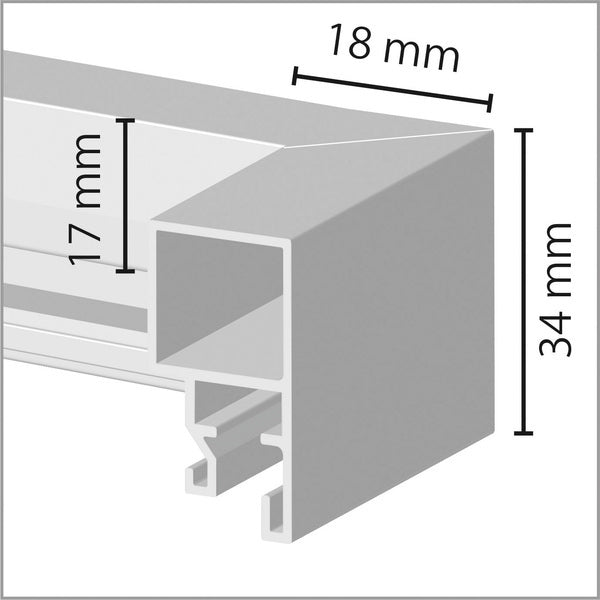 Sigel SI-GA302 Galeria listy Peel 40x50cm aluminiowa srebrna w kolorze