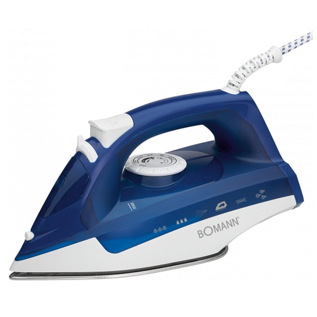 Bomann db 6004 cb Dampfbügeleisen 2200 W 250 ml blau weiß