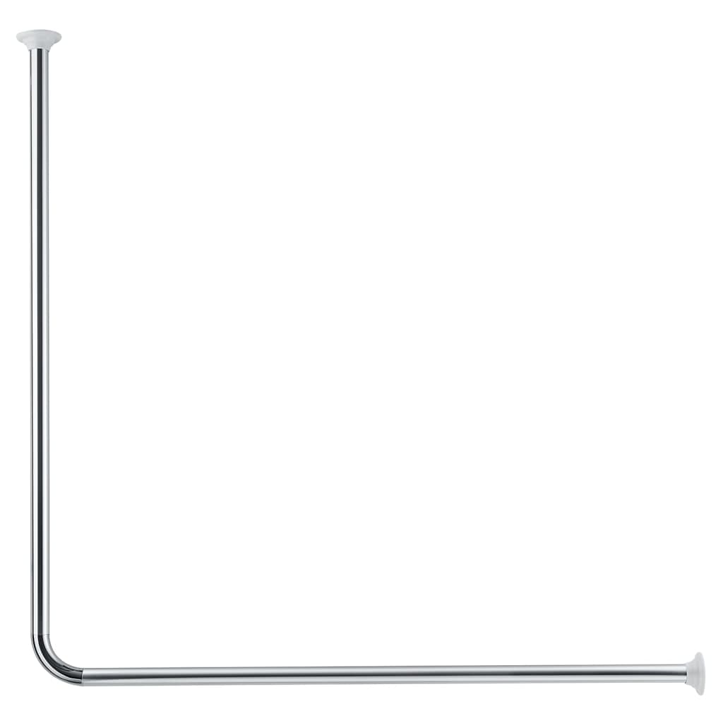 Liten Wolk Dowch Crawtain Rod Corner 90x90 cm Chrome -färgad