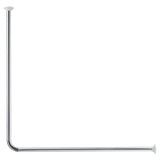 Liten Wolk Dowch Crawtain Rod Corner 90x90 cm Chrome -färgad