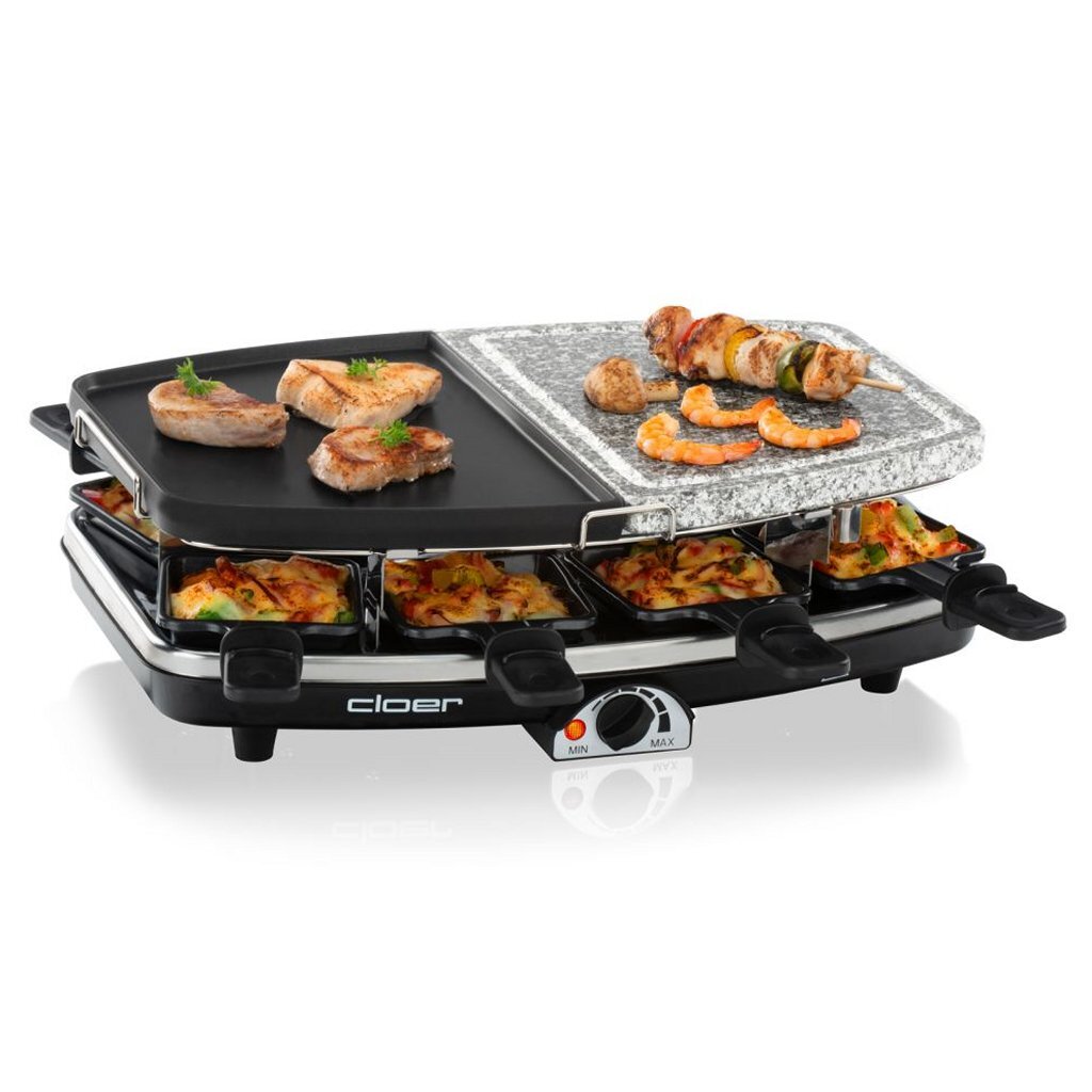 Cloer 6435 Raclettgrill mit Naturstein 1200W