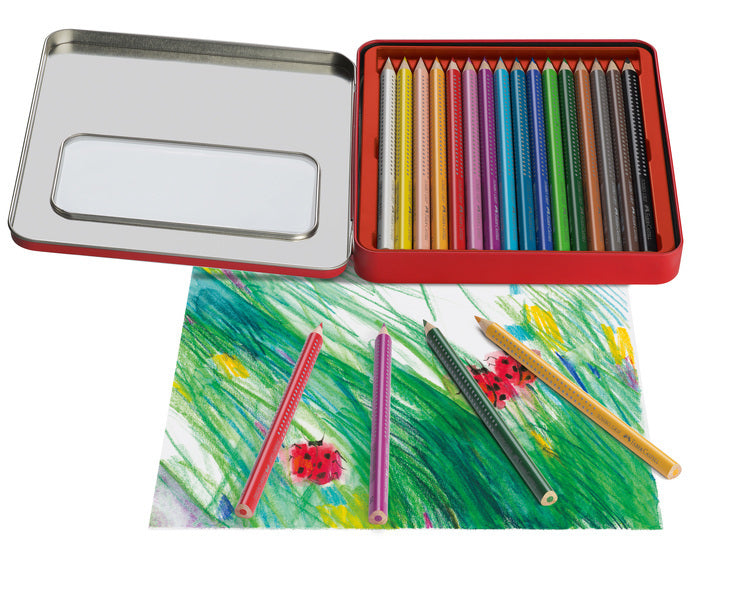Faber Castell FC-110916 PASCHE JUMBO PENSIONE COLORATO con 16 pezzi