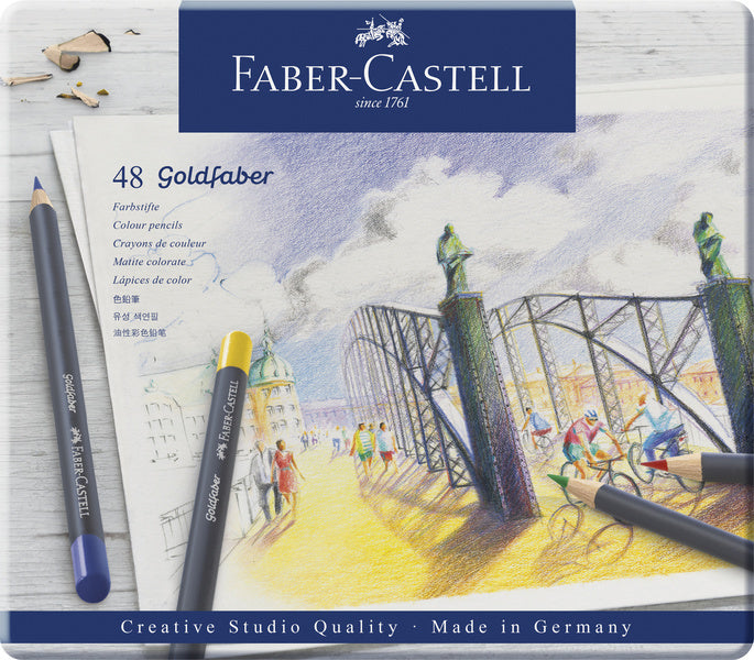 Faber castell fc-114748 colored pencil faber-castell goldfaber case of 48 pieces