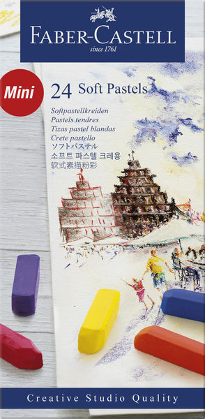 Faber Castell FC-128224 Pastelkrijt Half length case of 24 pieces