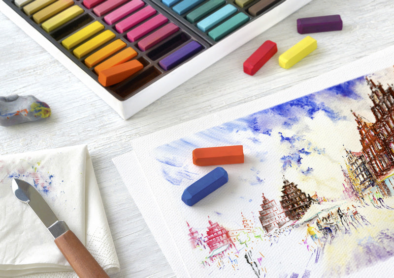 Faber Castell FC-128272 Pastelkrijt Half length case of 72 pieces