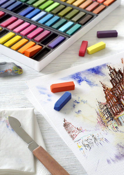 Faber Castell FC-128272 Pastelkrijt Half length case of 72 pieces