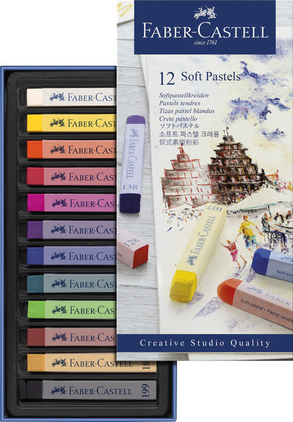 Faber Castell FC-128312 Pastelkrijt Creative Studio Softpaste Case a 12 pezzi