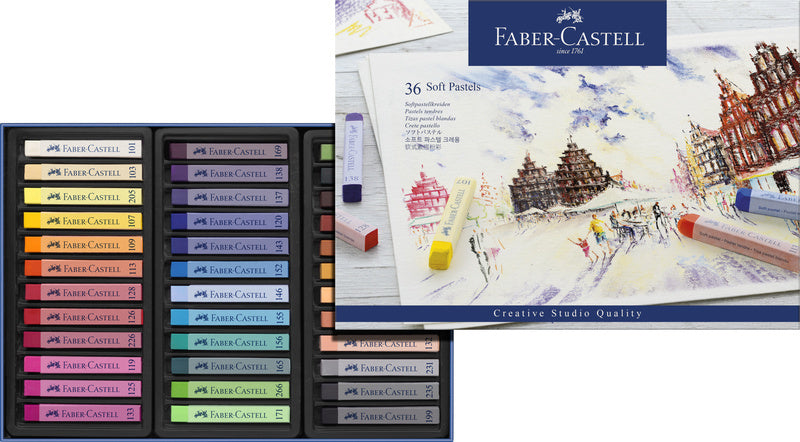 Faber Castell FC-128336 Pastelkrijt Studio creativo Softpaste Case da 36 pezzi