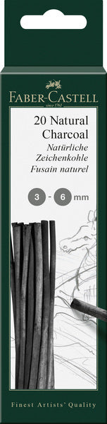 Faber castell fc-129198 charcoal pitt monochrome 3-6 mm