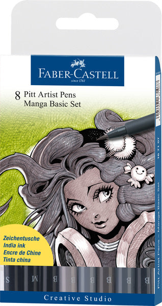 Faber Castell FC-167107 писалка за рисуване Faber-Castell Pitt Artist Pen Manga Моливник от 8 части основен